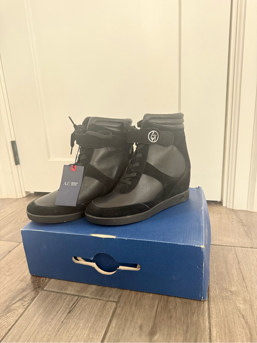 Armani Jean Wedged Heel Sneaker